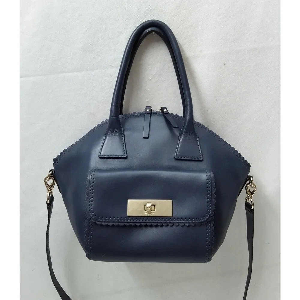 Kate Spade Palm Springs Maggie Midnight Blue Satchel Bag